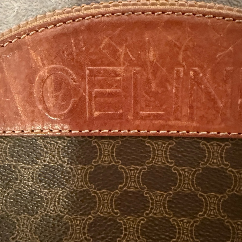 Pre-Owned Celine Macadam Brown and Tan Cosmetic Bag - Picture 13 of 16